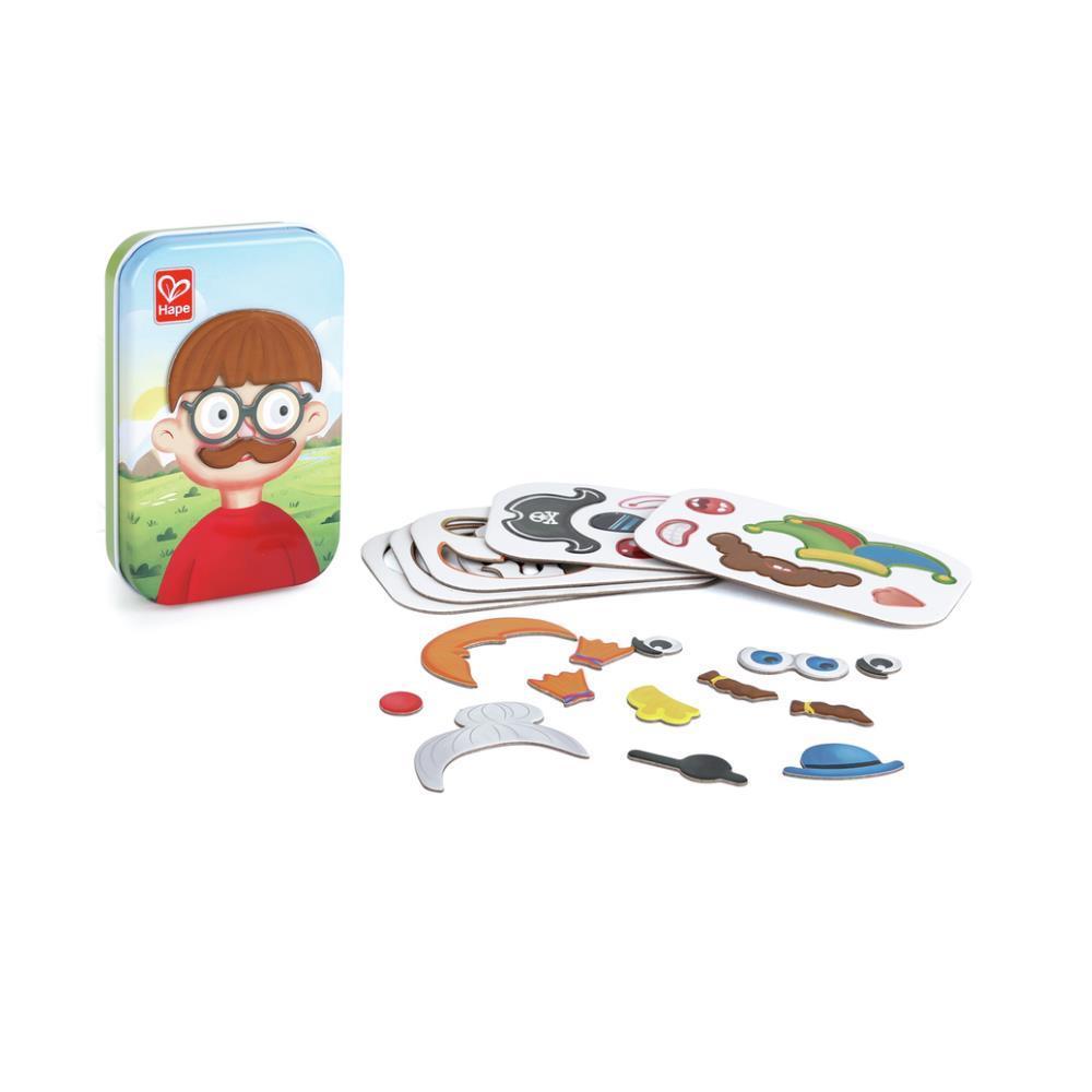 Hape Magnetic Faces Travel Game in Metal Box