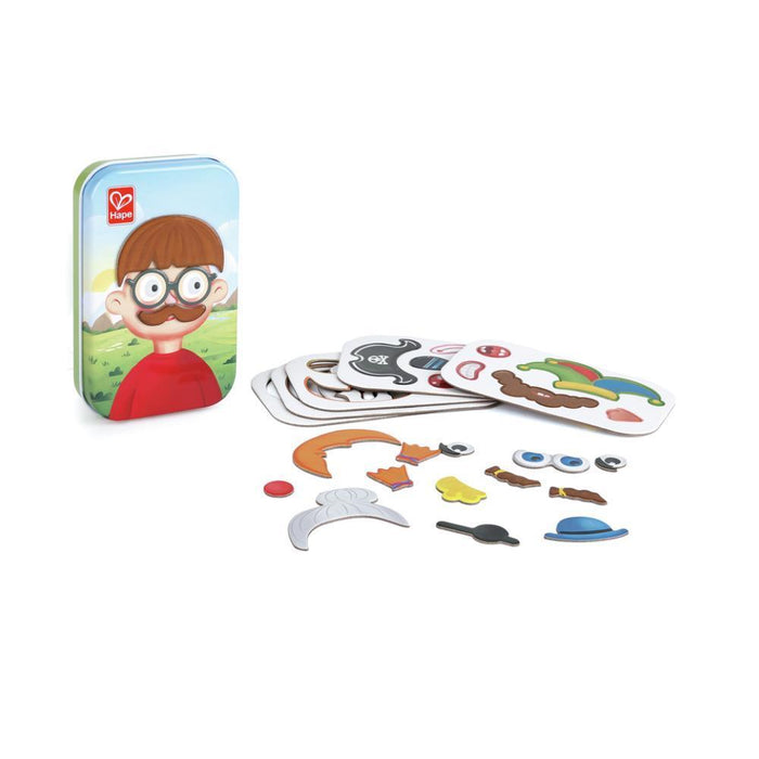 Jogo de Viagem Hape Caras Magnéticas em Caixa de Metal