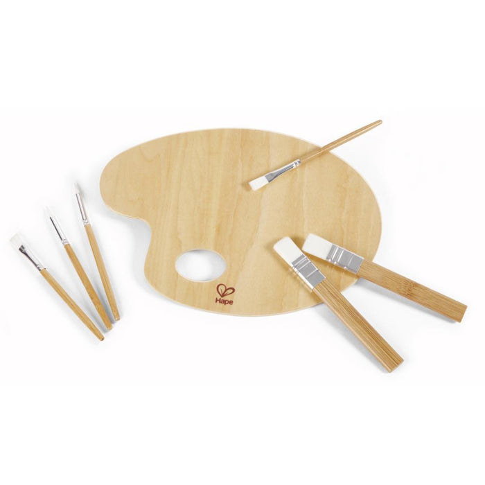 Kit de Pintura com Paleta e 6 Pincéis Hape