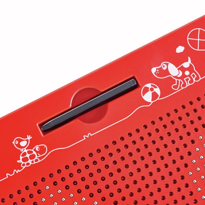 Tabuleiro de Desenho Magnético XL Vermelho e Caneta