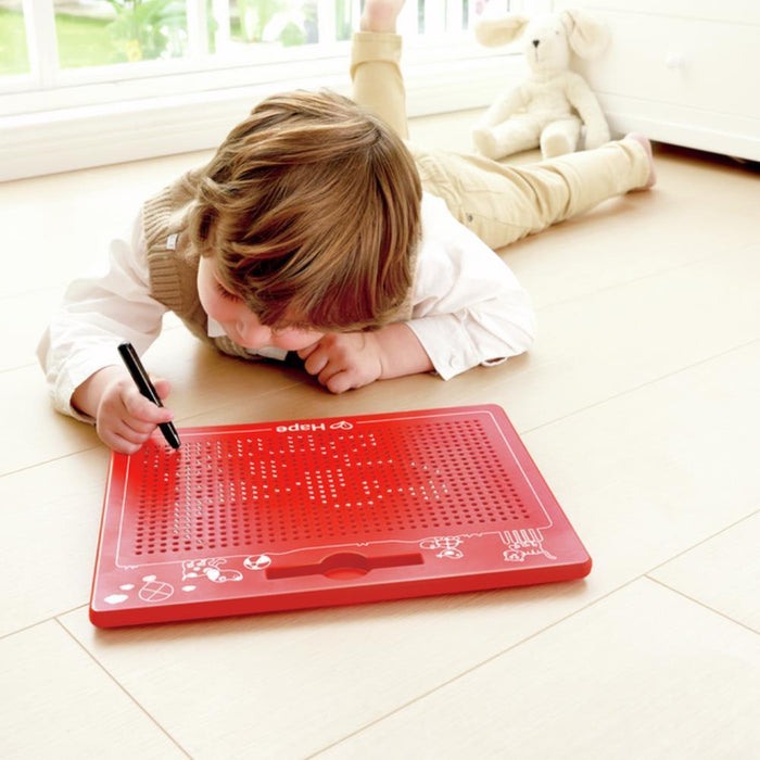 Tabuleiro de Desenho Magnético XL Vermelho e Caneta