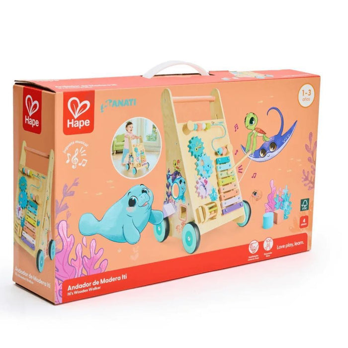 Andador com Atividades Hape Iti em Madeira