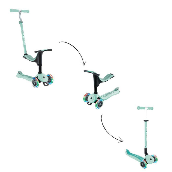 Trotinete Globber Go Up Sporty Lights 3em1 Mint