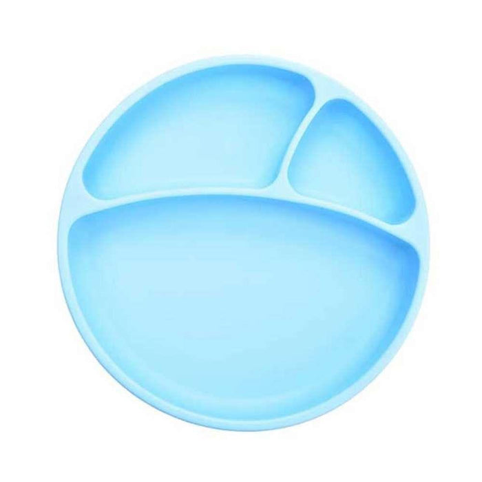 Prato em Silicone com Divisórias Minikoioi Azul
