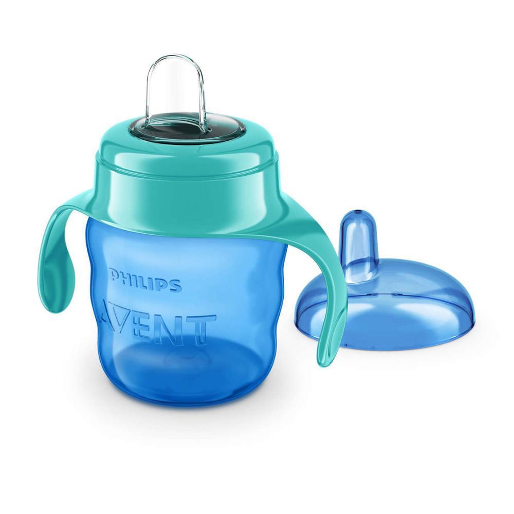 Vaso de aprendizaje Philips Avent con asas y boquilla de silicona, verde, 200 ml