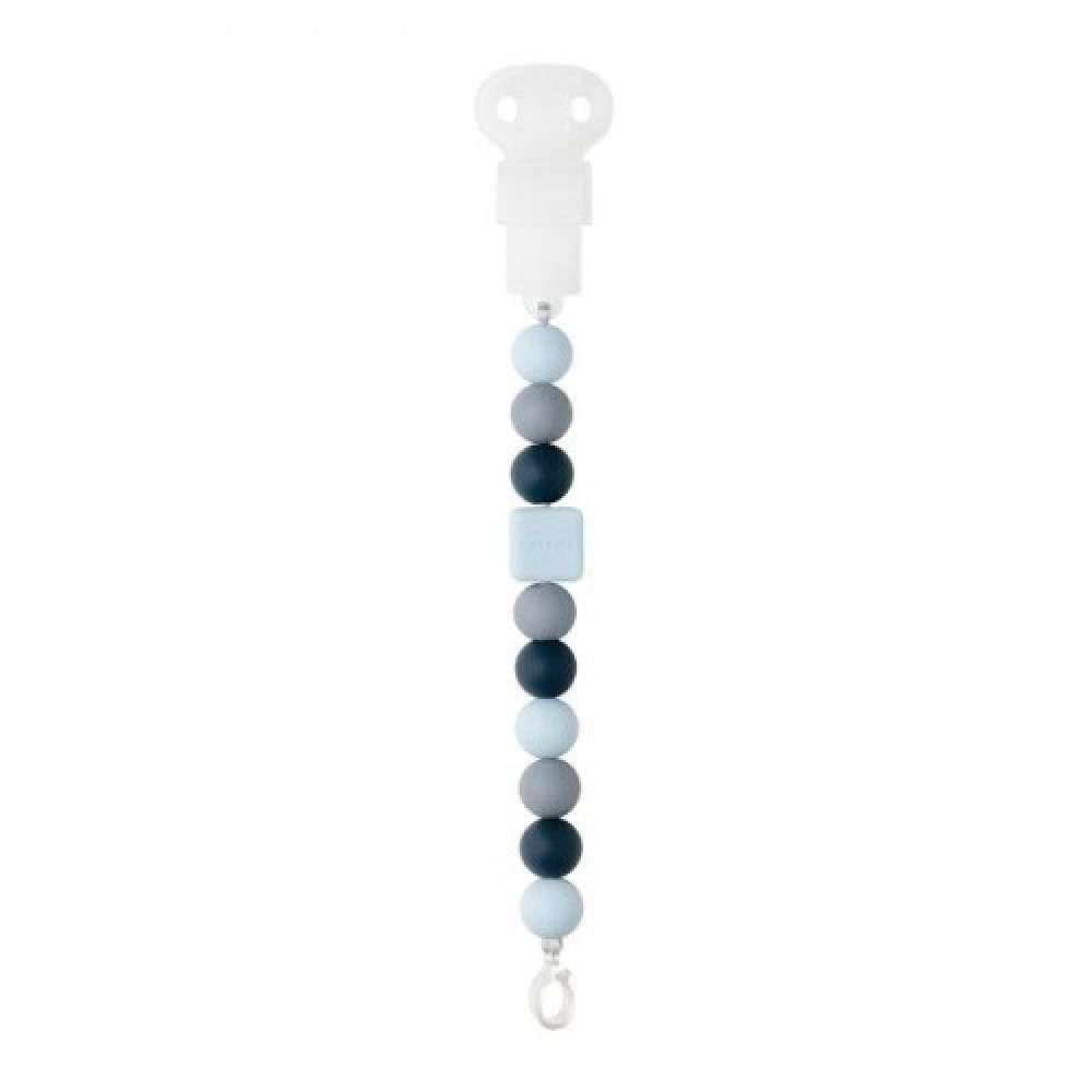 Cadena para chupete de silicona azul marino Nattou