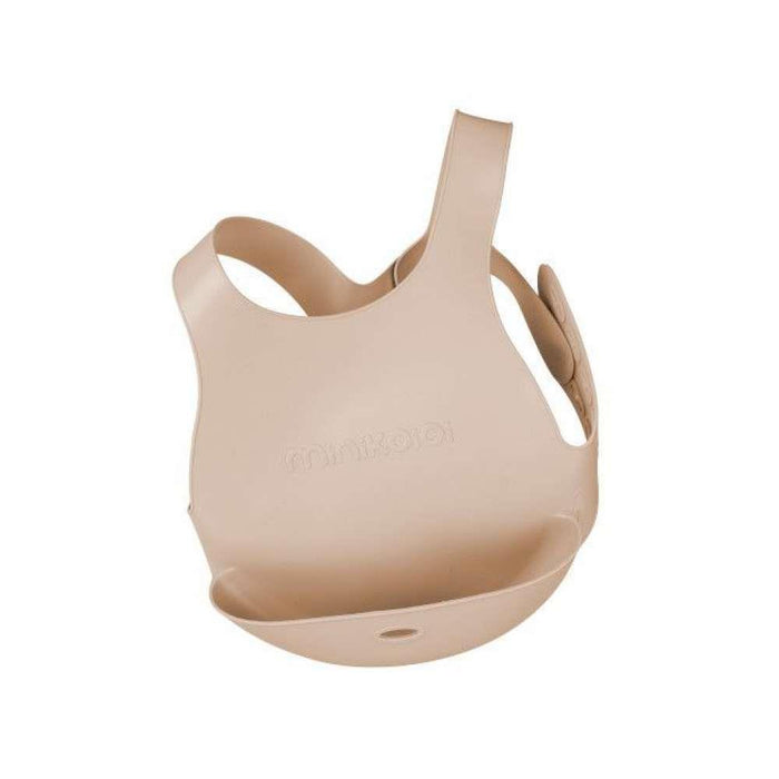 Babete Minikoioi Flex-bib em Silicone Bubble Bege