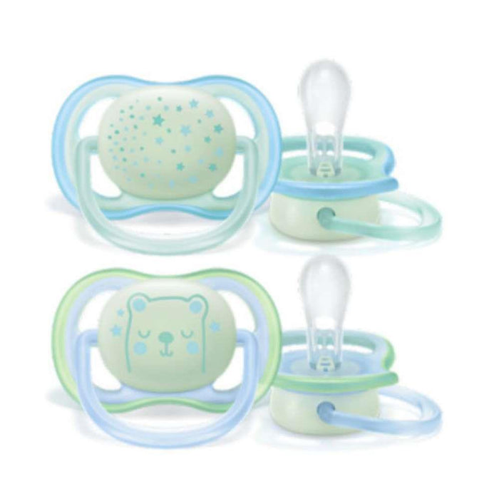 2 Ultra Air Nighttime Pacifiers +18m