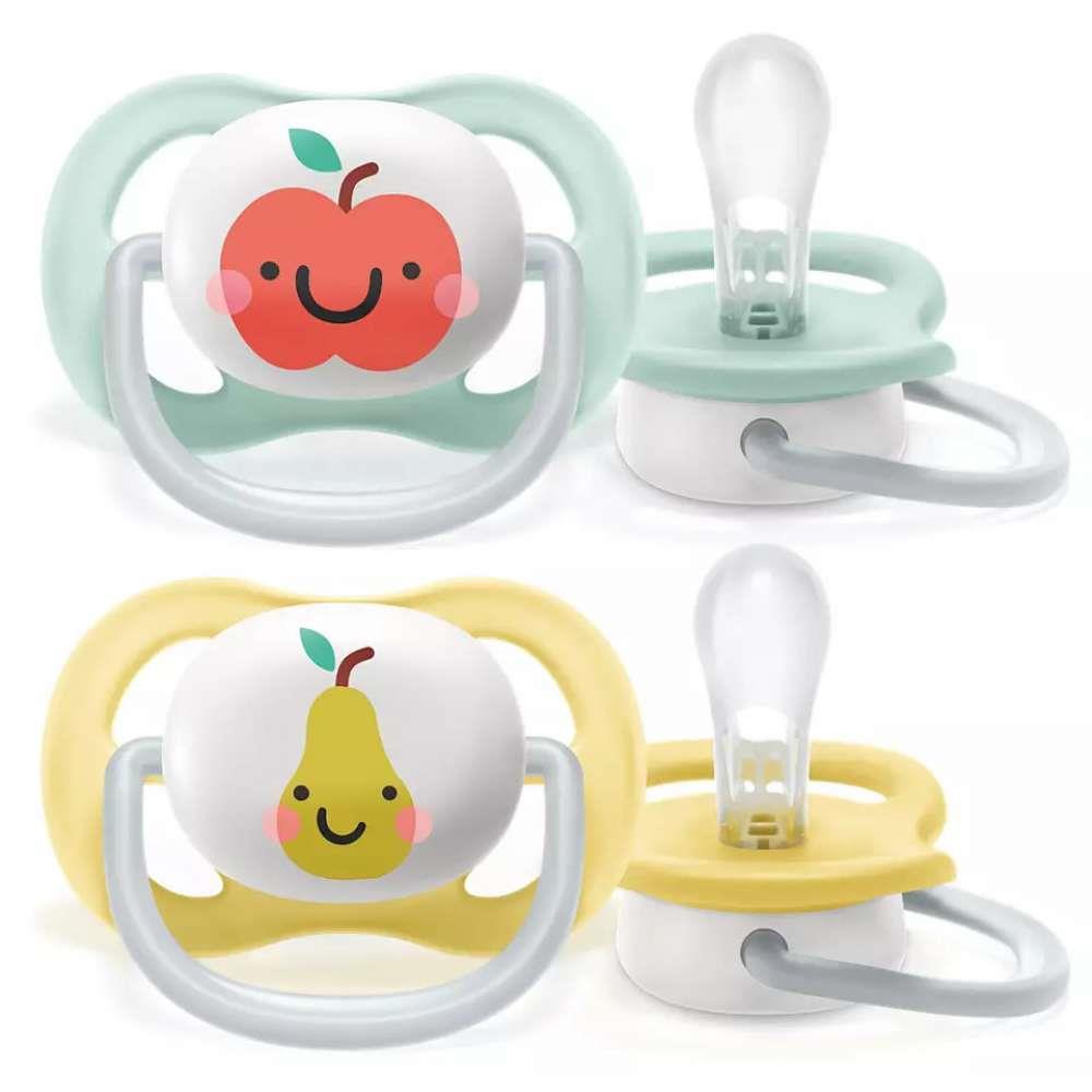 2 Chupetas Philips Avent Ultra Air Happy 0-6m Frutos