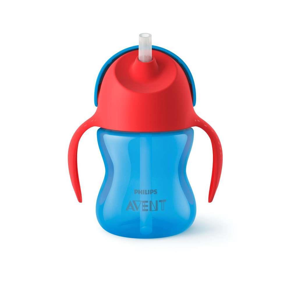 Copo com Palhinha e Asas Philips Avent Azul/ Vermelho +9m 200 ml