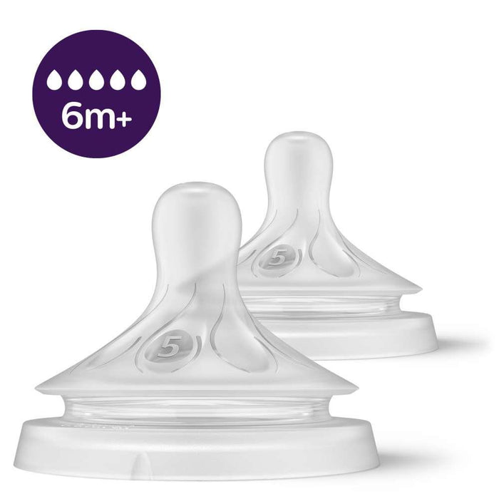 Conjunto de 2 Tetinas Philips Avent Natural Response T5 (6m+)