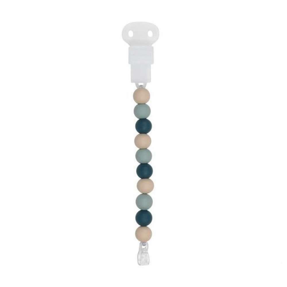 Corrente para Chupeta em Silicone Beige Green Sage