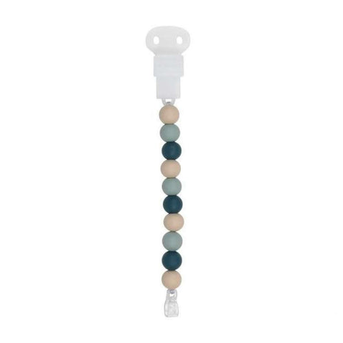 Beige Green Sage Silicone Pacifier Chain