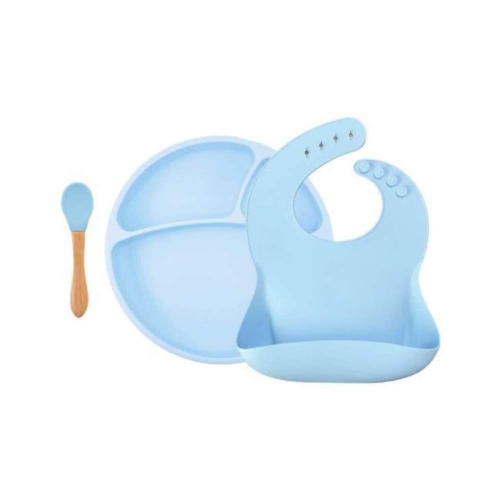 Conjunto de Alimentação Minikoioi BLW Set II Azul Mineral