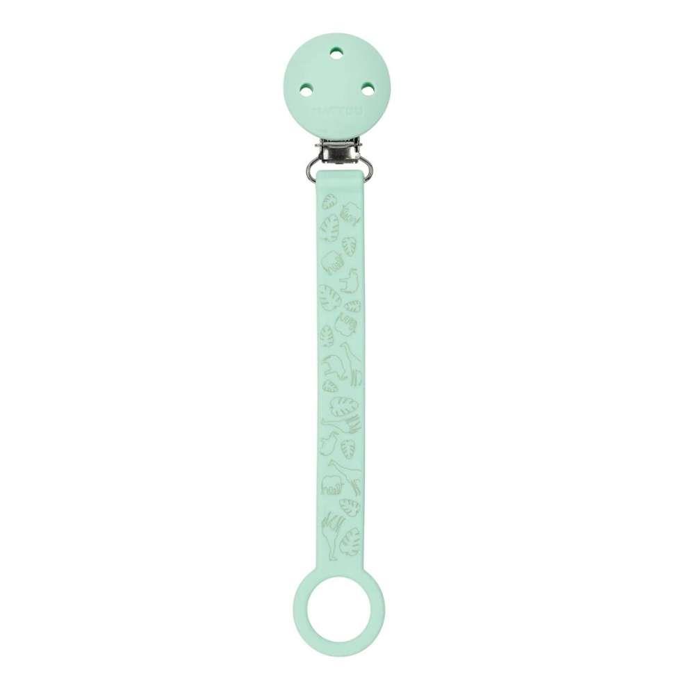 Nattou Silicone Pacifier Chain Mint Safari