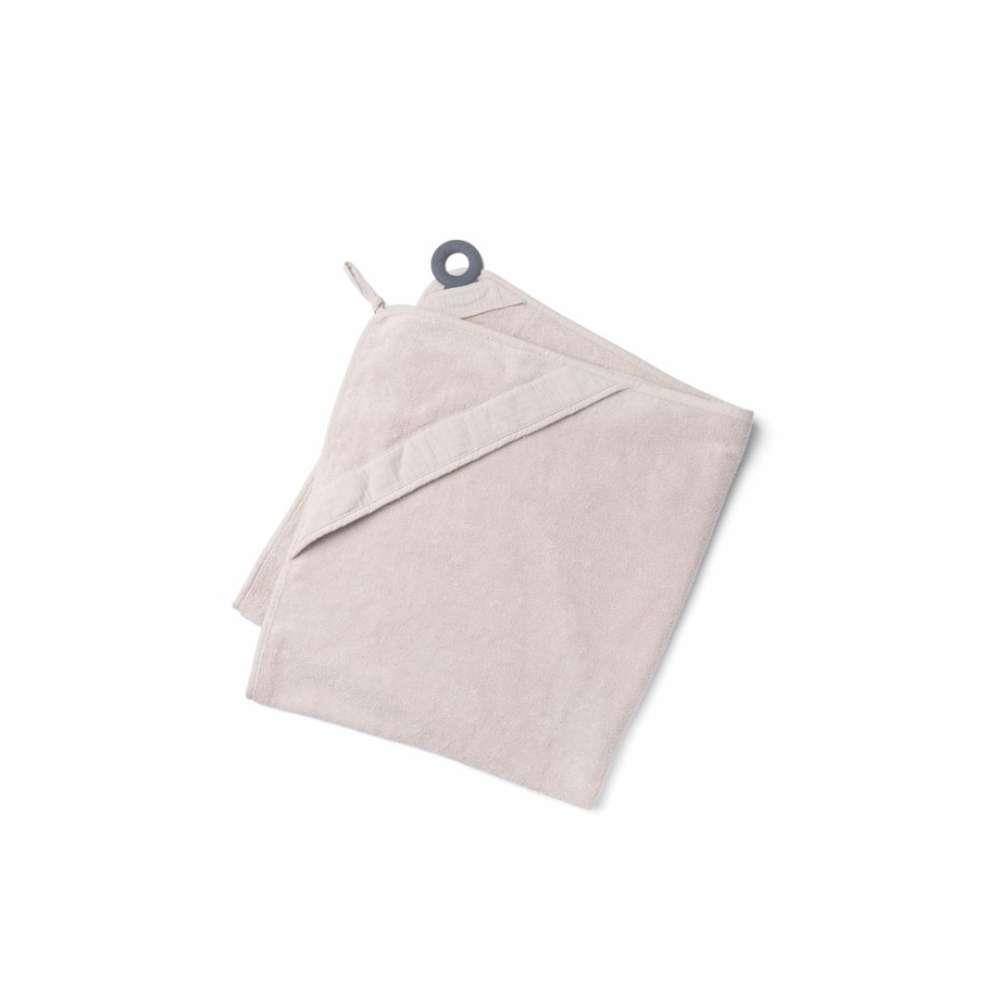 XL Hooded Bath Towel with Doomoo Dry'N Play Ring Almond