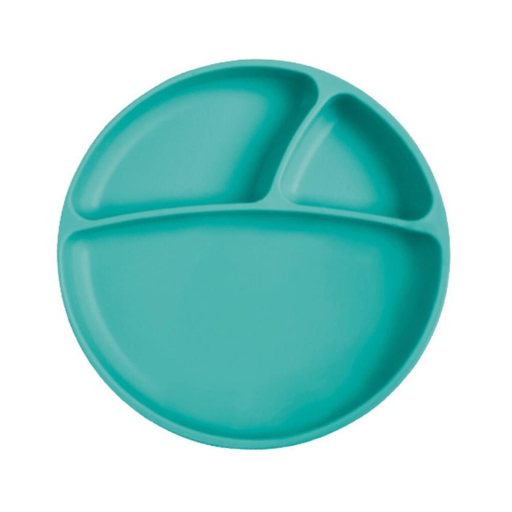 Plato dividido de silicona verde Minikoioi