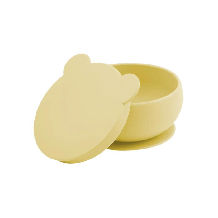 Taça em Silicone com Ventosa e Tampa Minikoioi Amarelo