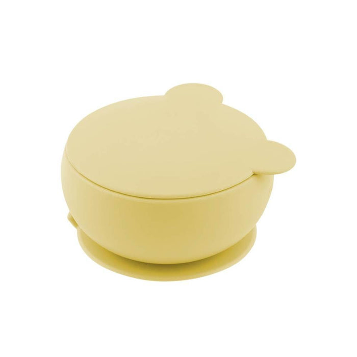 Taça em Silicone com Ventosa e Tampa Minikoioi Amarelo