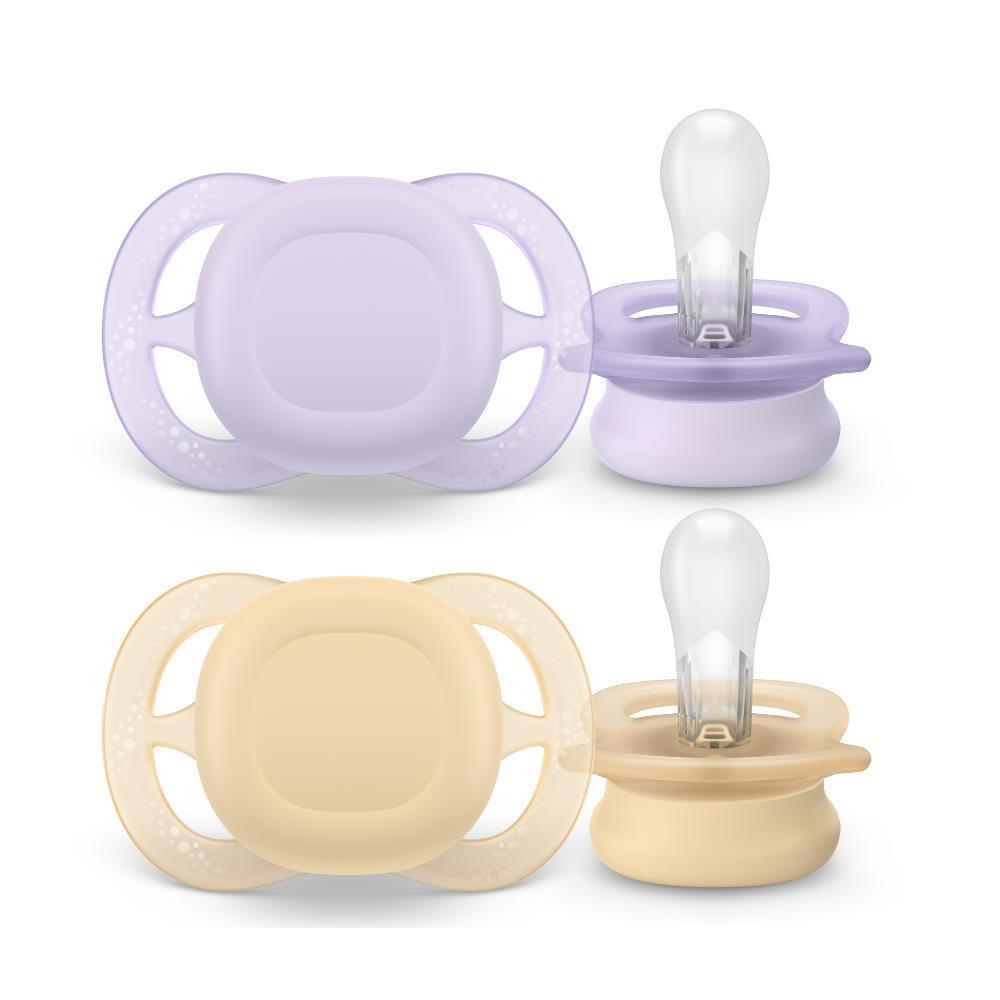 2 chupetes Philips Avent Ultra Start Lisa para niñas de 0 a 2 meses