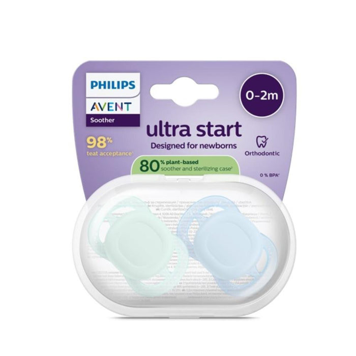 2 Chupetas Philips Avent Ultra Start Lisa Menino 0-2m