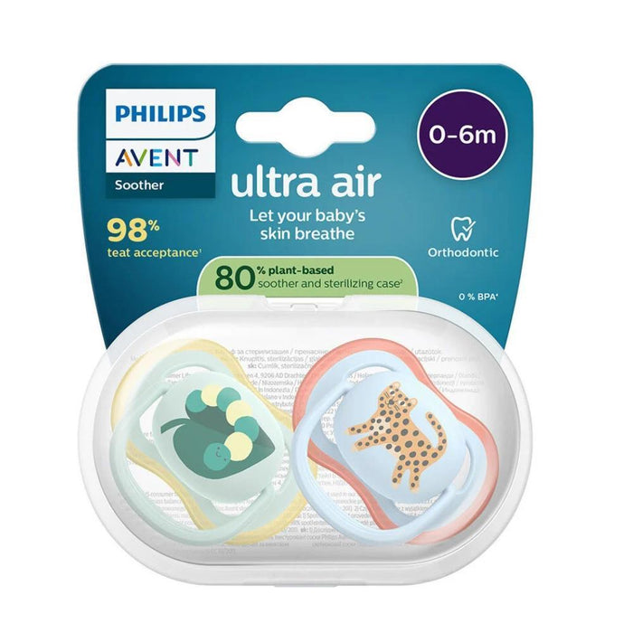 2 Chupetas Philips Avent Ultra Air Deco Menino 0-6m