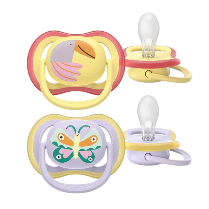 2 Chupetas Philips Avent Ultra Air Deco Menina 0-6m