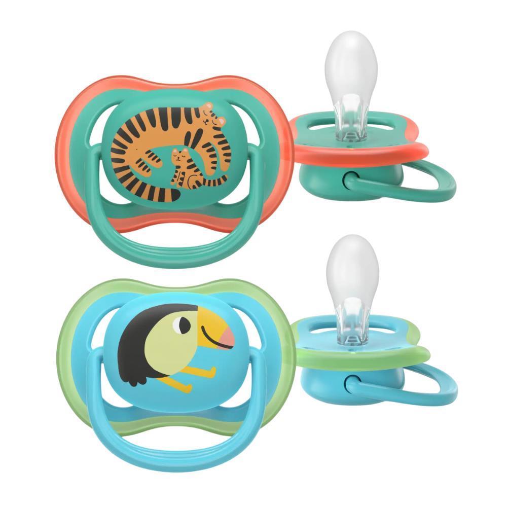 2 chupetes Philips Avent Ultra Air Deco para niños de 6 a 18 meses