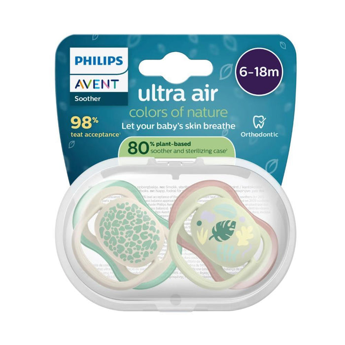 2 Chupetas Philips Avent Ultra Air Deco Neutra 6-18m