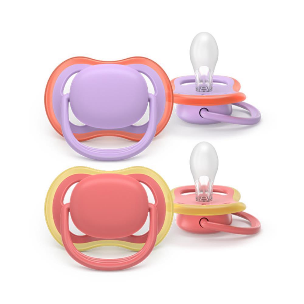 2 chupetes Philips Avent Ultra Air Lisa para niñas de más de 18 meses