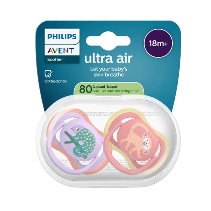 2 Chupetas Philips Avent Ultra Air Deco Menina +18m