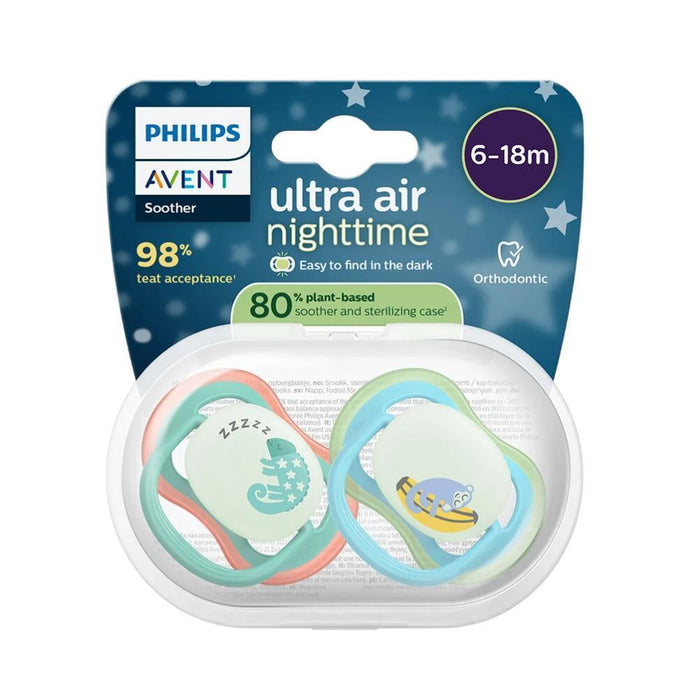 2 Chupetas Philips Avent Ultra Air Nighttime Menino 6-18m