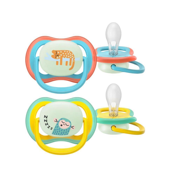 2 Chupetas Philips Avent Ultra Air Nighttime Menino +18m