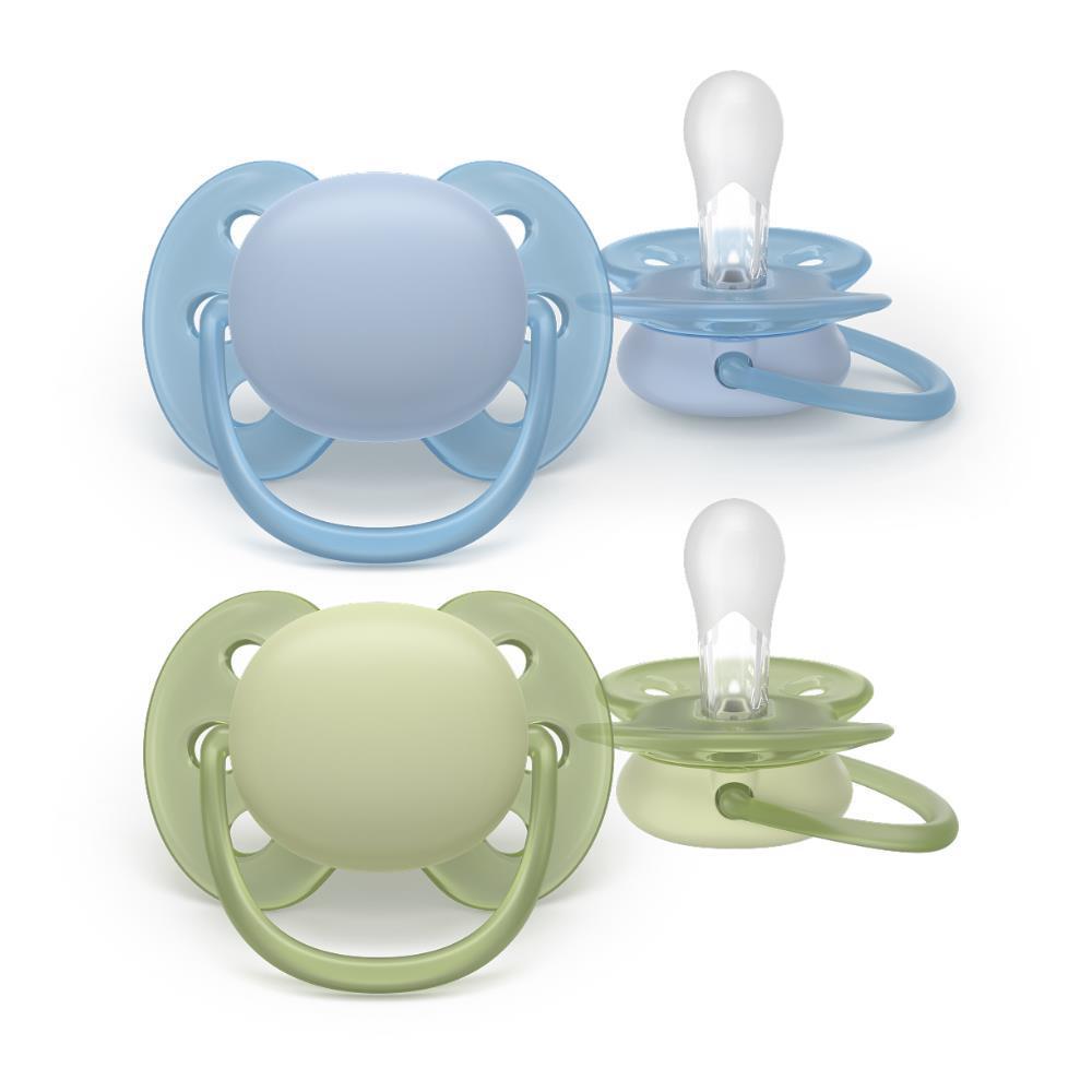 2 chupetes Philips Avent Ultra Soft Lisa para niños de 0 a 6 meses