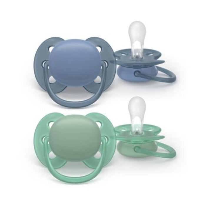 2 Chupetas Philips Avent Ultra Soft Lisa Menino 6-18m