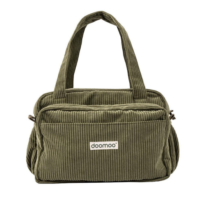 Saco de Maternidade Fluffy 2em1 com Acessórios Corduroy Kaki