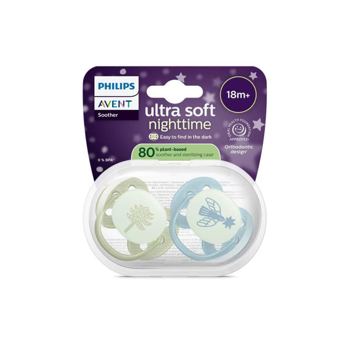 2 Chupetas Philips Avent Ultra Air Nighttime +18m Menino