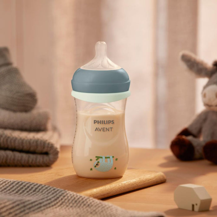 Biberão Philips Avent Natural Response Nighttime 260ml + Chupeta Ultra Soft 0-6m