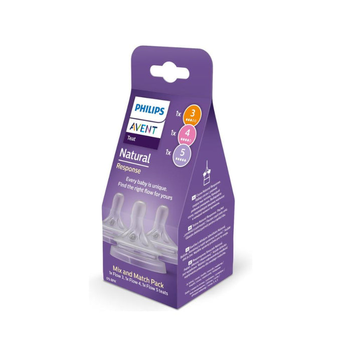Conjunto de 3 Tetinas Avent Natural Response T3/T4/T5
