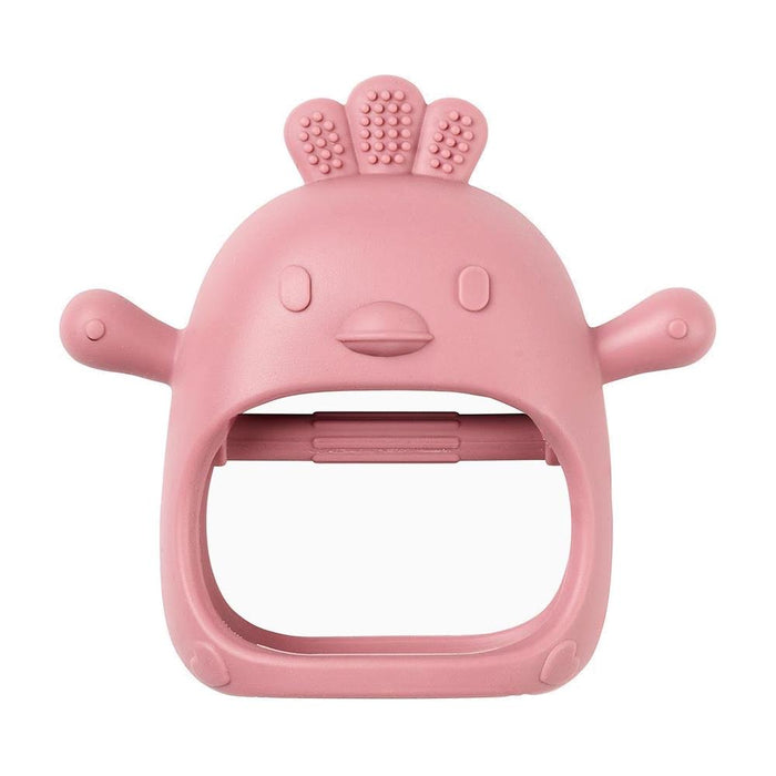 Luva Mordedora em Silicone Nattou Rosa Velho