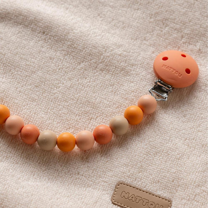 Corrente para Chupeta em Silicone Nattou Argila/Terracota