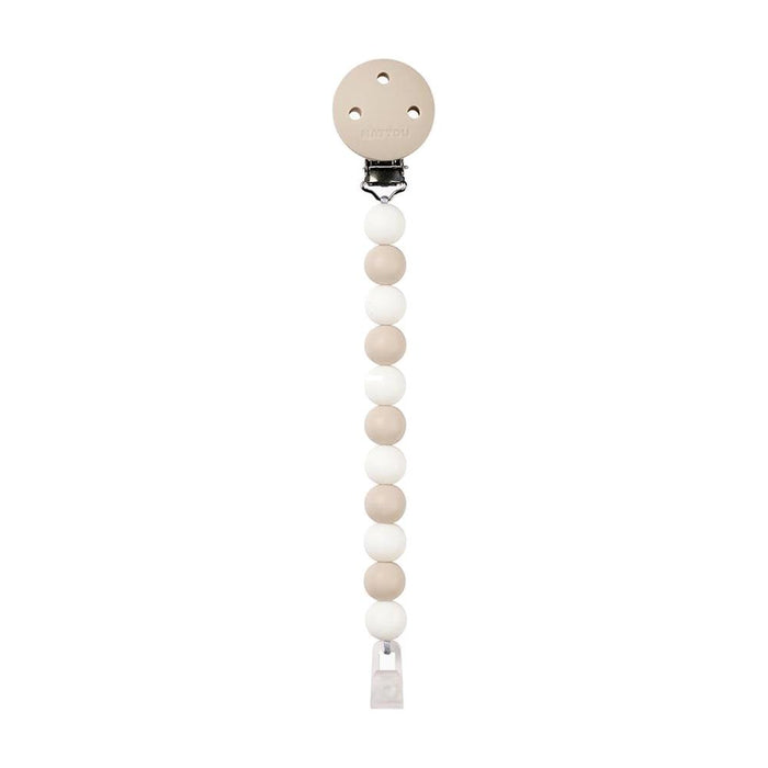 Corrente para Chupeta em Silicone Nattou Argila/Branco