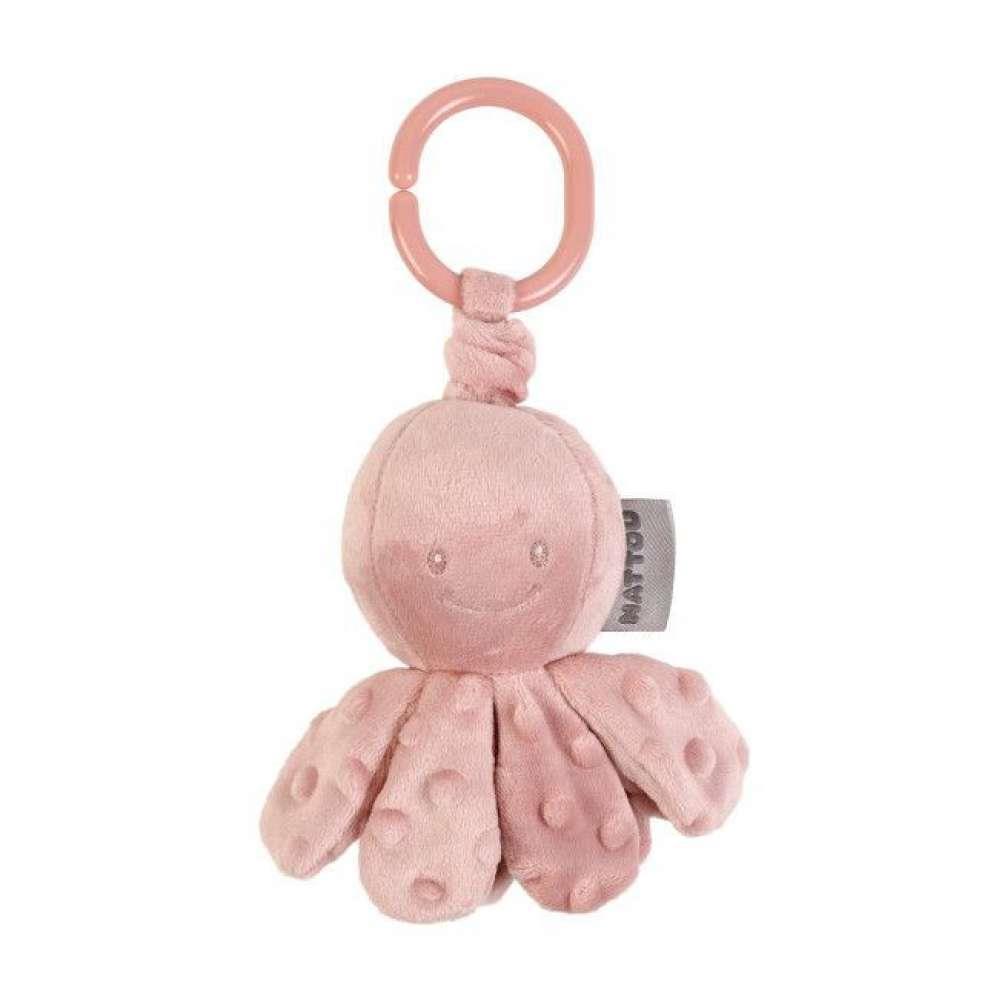 Peluche de pulpo rosa Nattou con vibración