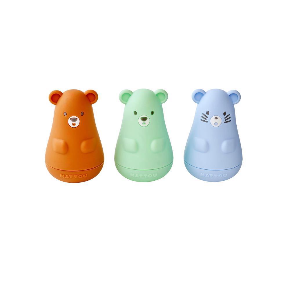 Nattou Washable Natural Rubber Bath Toys Blue