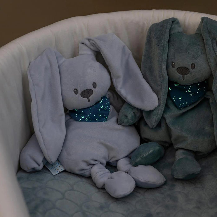 Bufanda de conejo azul Lapidou que brilla en la oscuridad