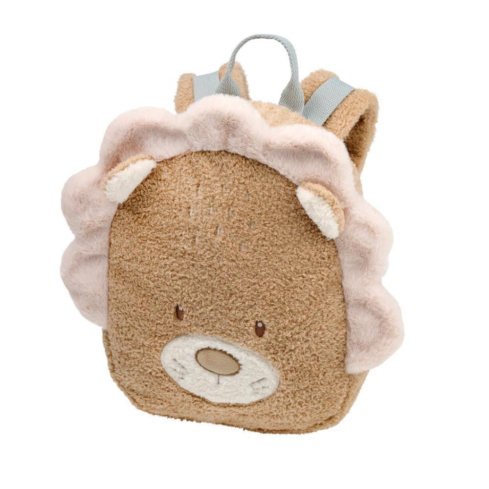 Nattou Teddy Lion Caramel Plush Backpack 33cm