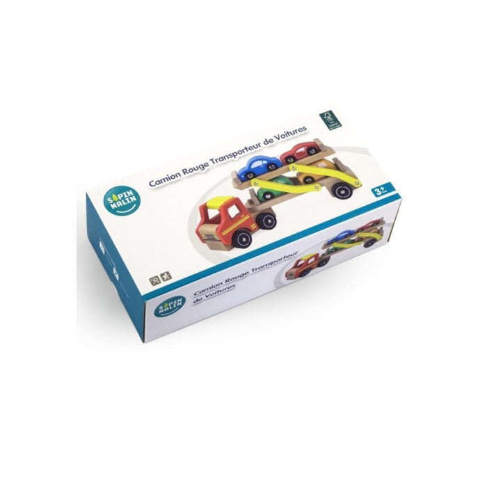 Camião de Transporte com 4 Veículos Sapin Malin em Madeira