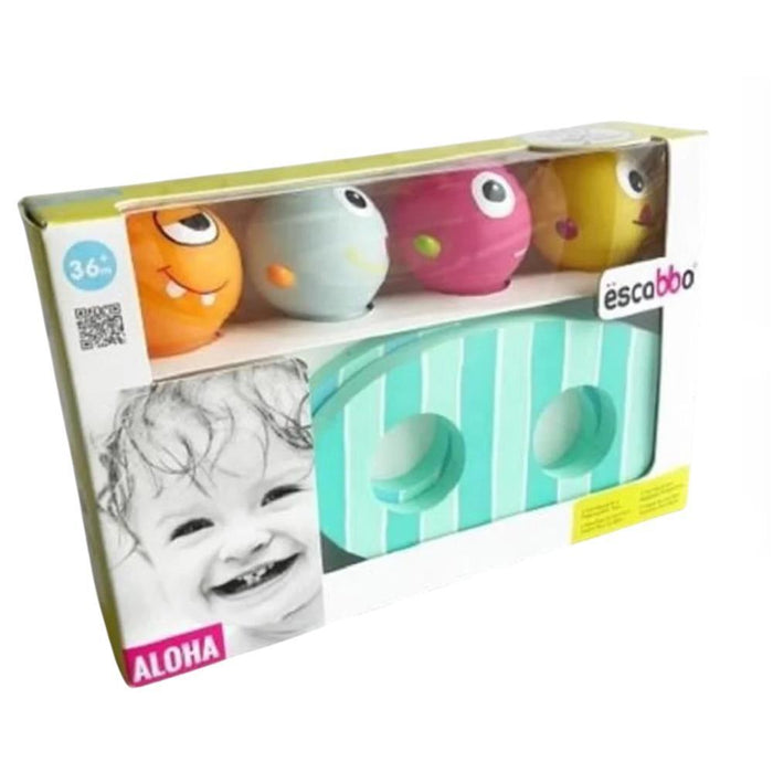 Brinquedos de Banho Escabbo 4 Figuras com Pranchas