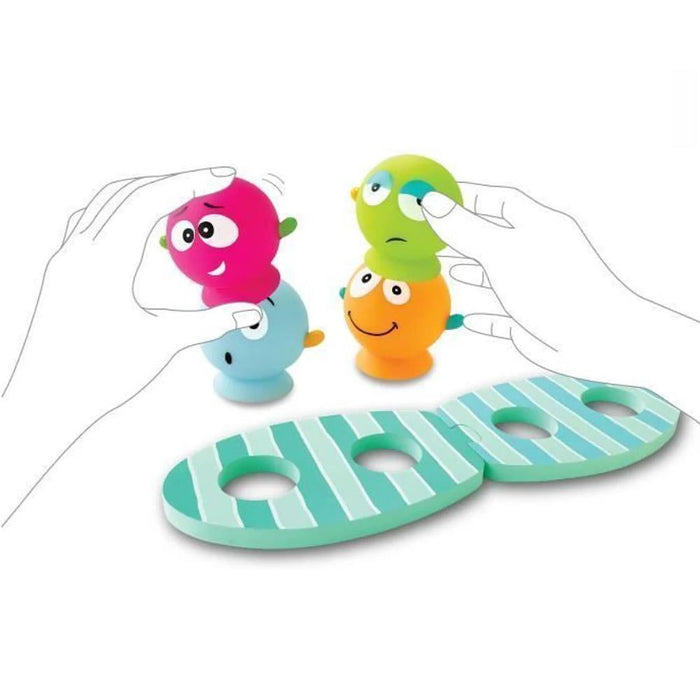 Brinquedos de Banho Escabbo 4 Figuras com Pranchas