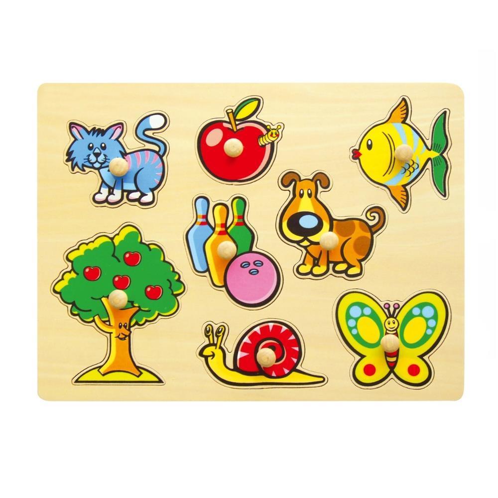 Puzzle de Encaixe em Madeira Sapin Malin 8 Figuras